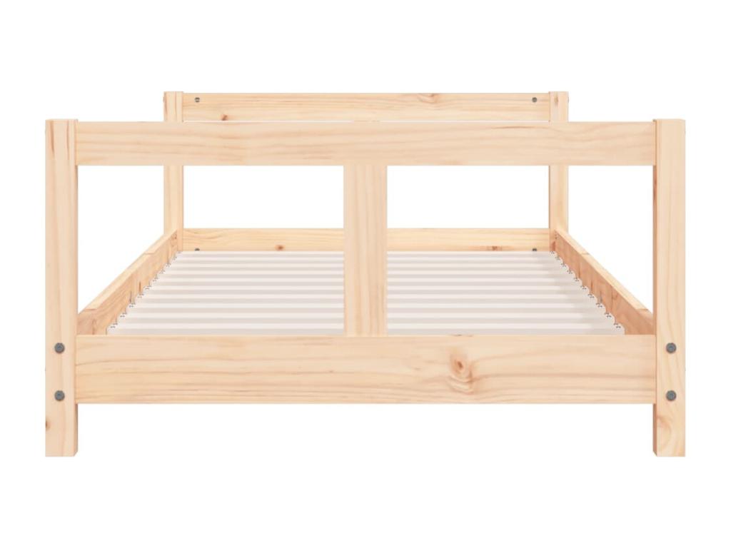 Brown Pine Wood Bed Frame, 80 x 160 cm