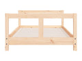 Brown Pine Wood Bed Frame, 80 x 160 cm