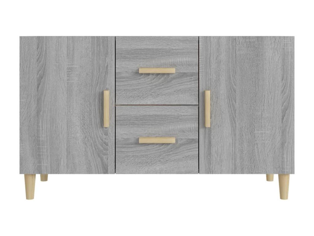 Gray Engineered Wood Sideboard, 100 x 36 x 60 cm