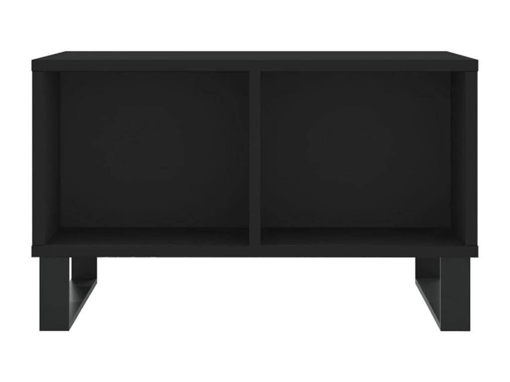 Black Engineered Wood Coffee Table, 60 x 50 x 36.5 cm