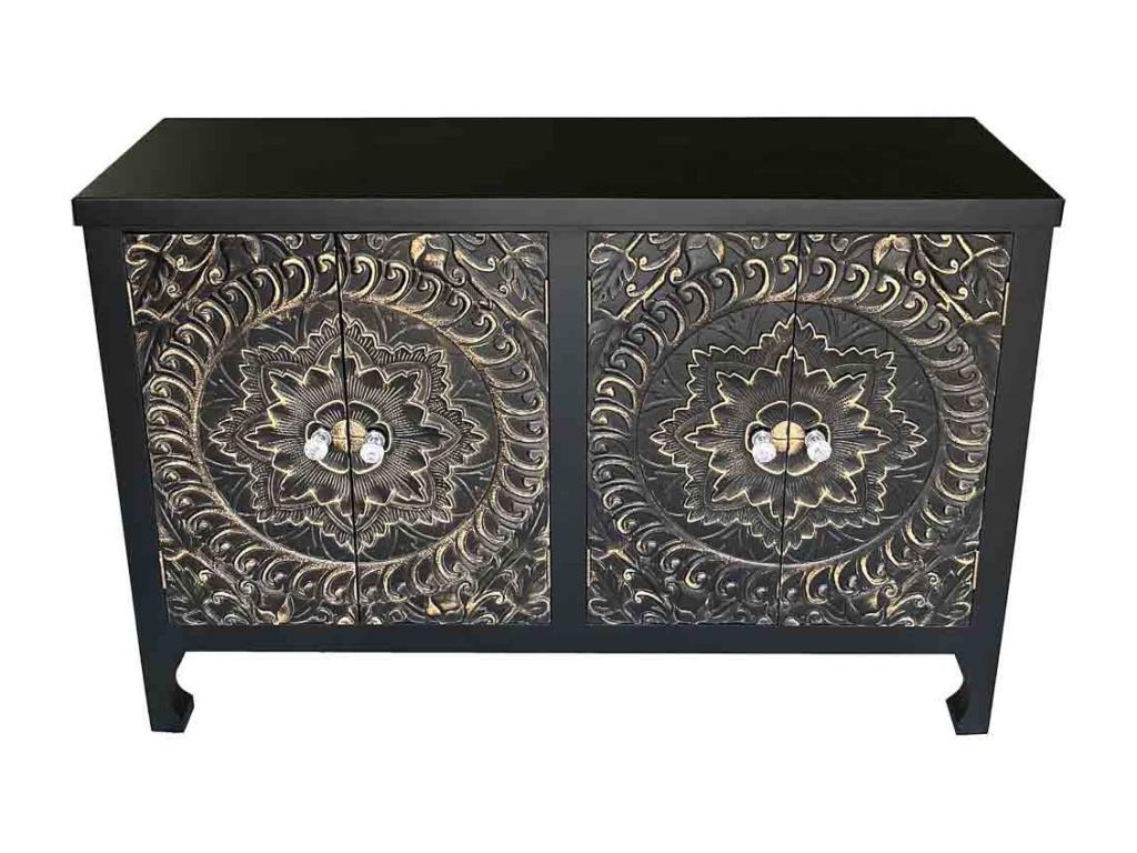 Black Sideboard, 100.5 x 26 x 70 cm