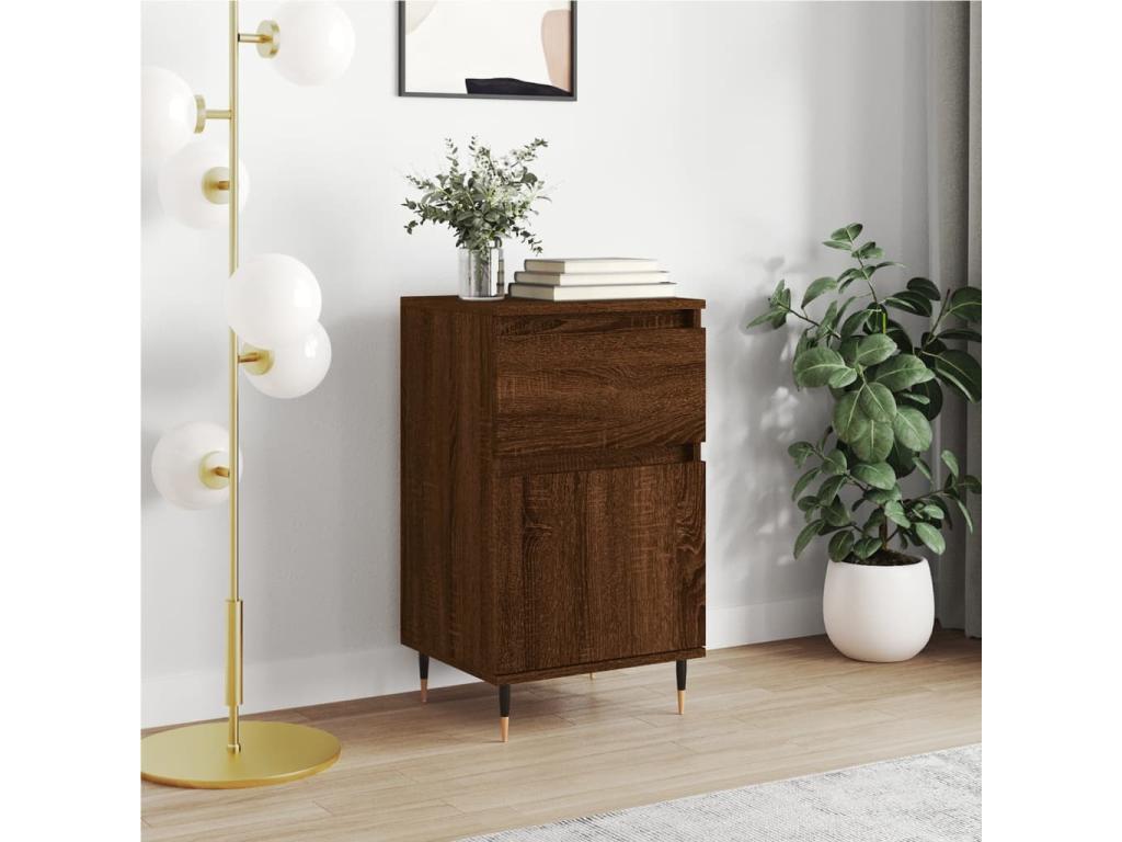 Brown Engineered Wood Sideboard, 40 x 35 x 70 cm