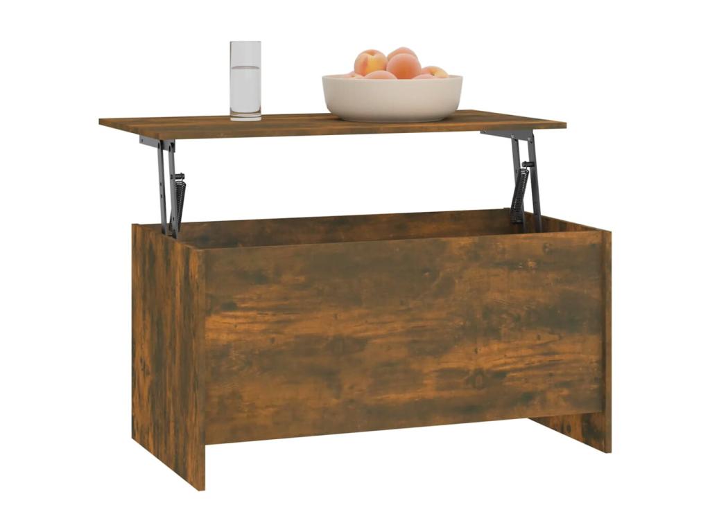 Brown Engineered Wood Coffee Table, 102 x 55.5 x 52.5 cm