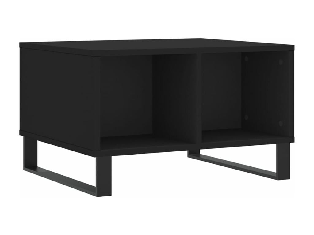 Black Engineered Wood Coffee Table, 60 x 50 x 36.5 cm