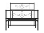 Black Metal Bed Frame, 75 x 190 cm