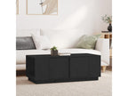 Black Solid Wood Coffee Table, 110 x 50 x 40 cm