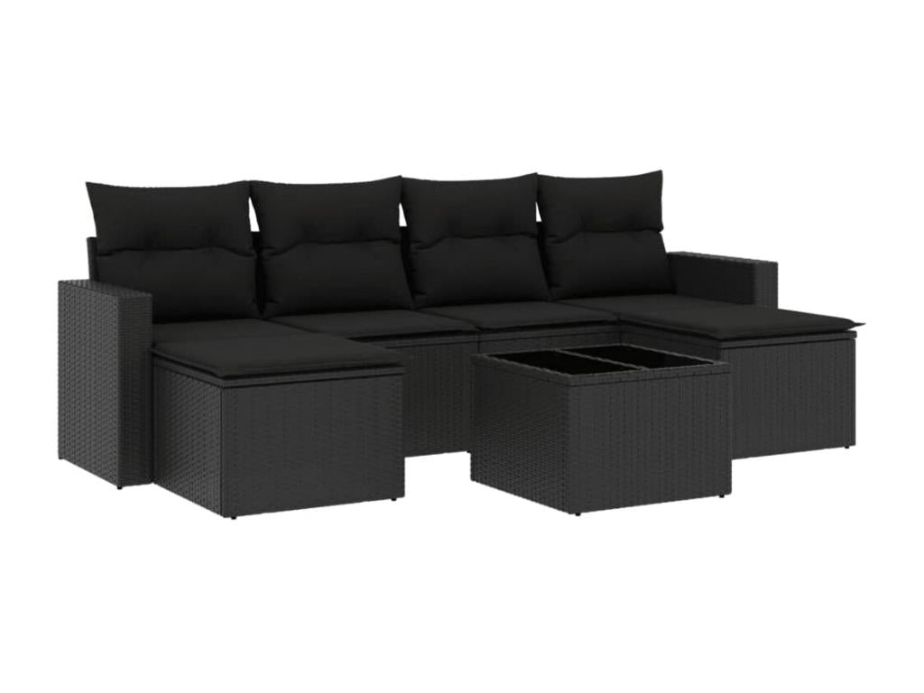 Black Woven Resin Wicker Outdoor Furniture Set - dlz1766585226620