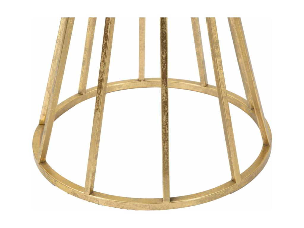 Gold Metal Coffee Table, 38 x 80 cm