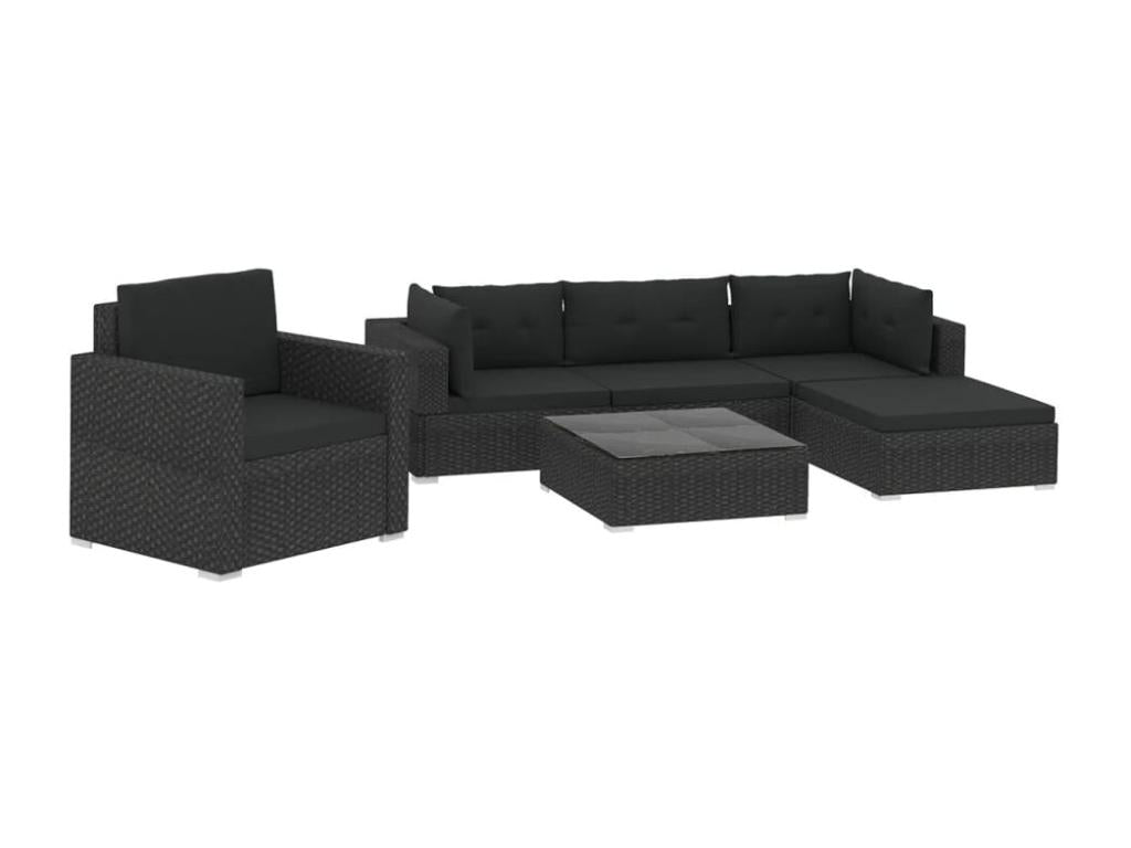 Black Outdoor Furniture Set, 70 x 70 x 52.5 cm