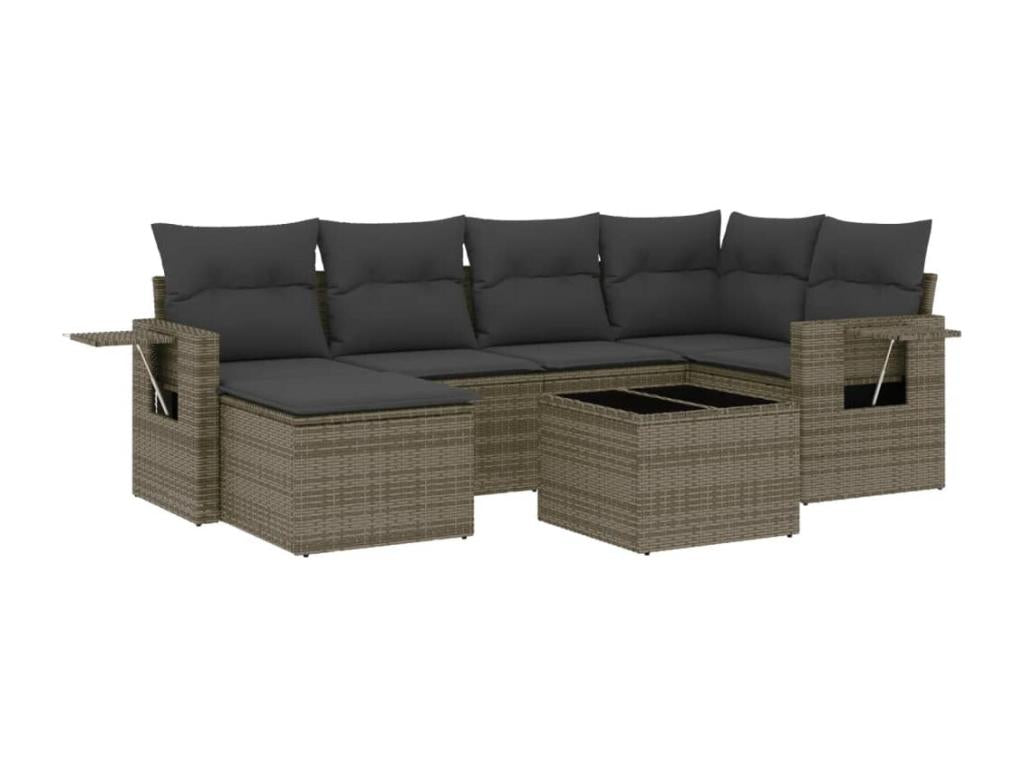 Gray Woven Resin Wicker Outdoor Furniture Set - dlz1766585474961