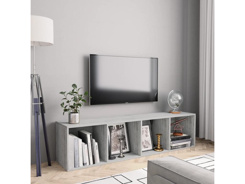 Gray Bookcase, 143 x 30 x 36 cm