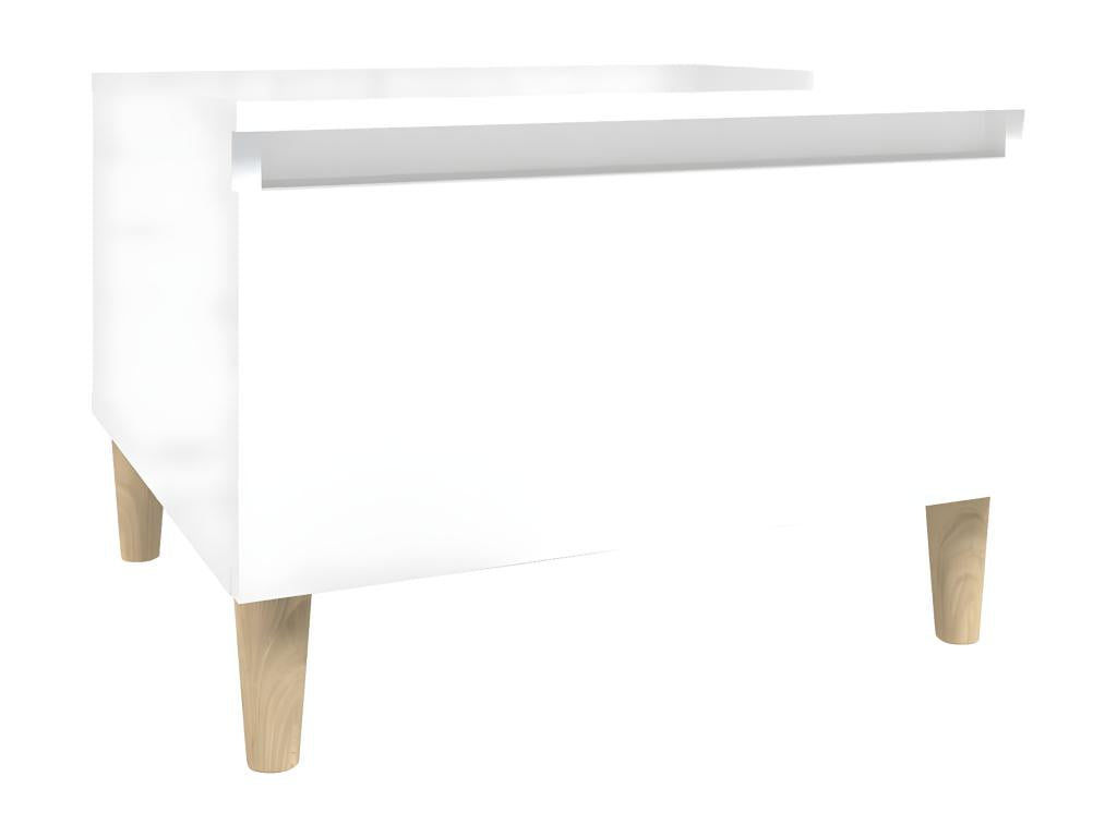 White Engineered Wood Side Table, 50 x 46 x 35 cm