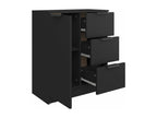 Black Engineered Wood Sideboard, 60 x 30 x 70 cm