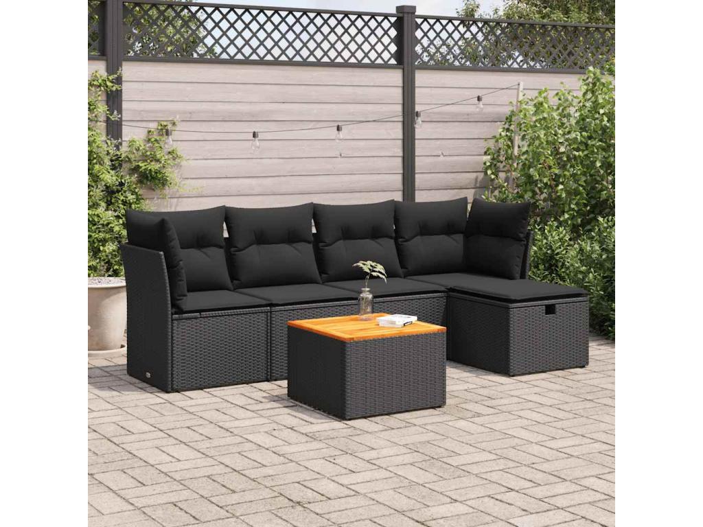 Black Woven Resin Wicker Outdoor Furniture Set - dlz1766585353079