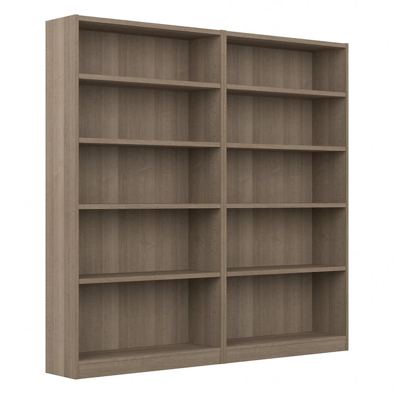 Universal Tall 5 Shelf Bookcase Storage - Set of 2 by Bush Furniture
