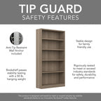 Universal Tall 5 Shelf Bookcase Storage - Set of 2 by Bush Furniture