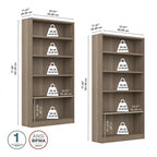 Universal Tall 5 Shelf Bookcase Storage - Set of 2 by Bush Furniture