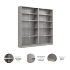 Universal Tall 5 Shelf Bookcase Storage - Set of 2 by Bush Furniture