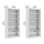 Universal Tall 5 Shelf Bookcase Storage - Set of 2 by Bush Furniture