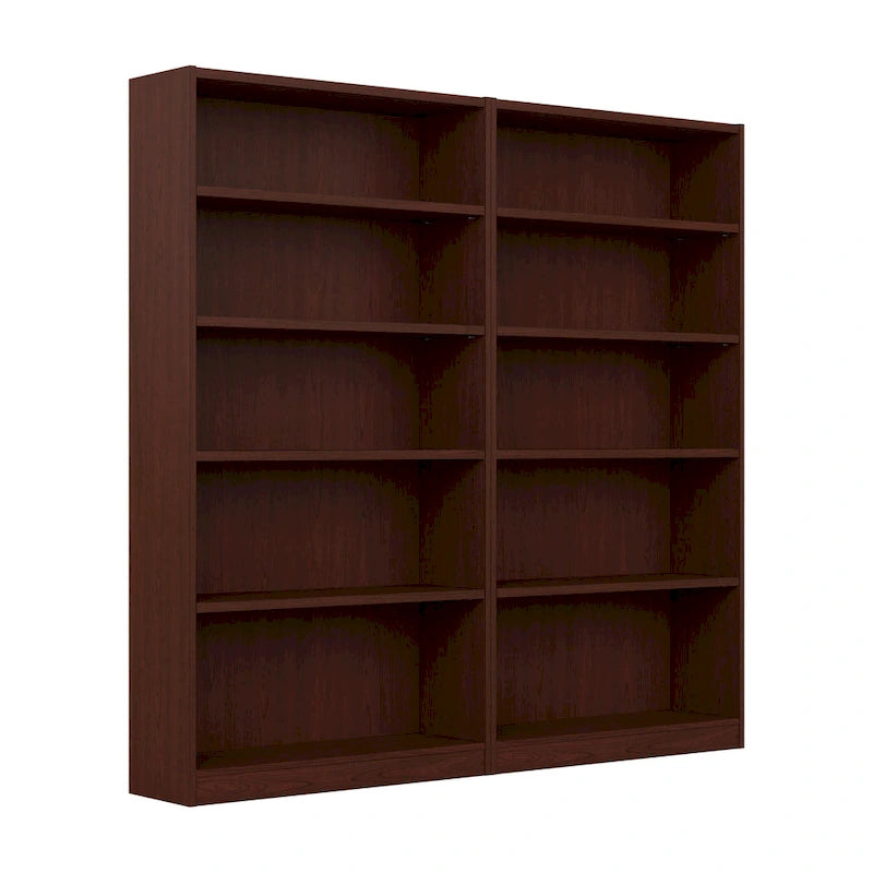 Universal Tall 5 Shelf Bookcase Storage - Set of 2 by Bush Furniture