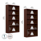 Universal Tall 5 Shelf Bookcase Storage - Set of 2 by Bush Furniture