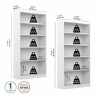 Universal Tall 5 Shelf Bookcase Storage - Set of 2 by Bush Furniture
