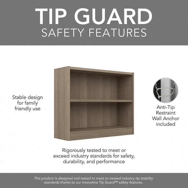 Universal Small 2 Shelf Bookcase Storage by Bush Furniture