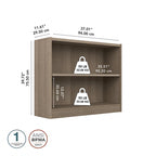 Universal Small 2 Shelf Bookcase Storage by Bush Furniture
