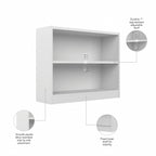 Universal Small 2 Shelf Bookcase Storage by Bush Furniture