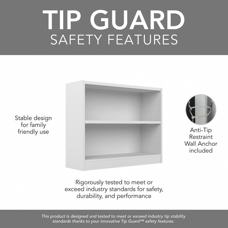 Universal Small 2 Shelf Bookcase Storage by Bush Furniture