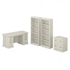 Saratoga Executive Desk, File Cabinet and Bookcases by Bush Furniture