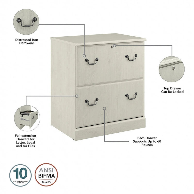 Saratoga Executive Desk, File Cabinet and Bookcases by Bush Furniture