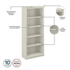 Saratoga Executive Desk, File Cabinet and Bookcases by Bush Furniture