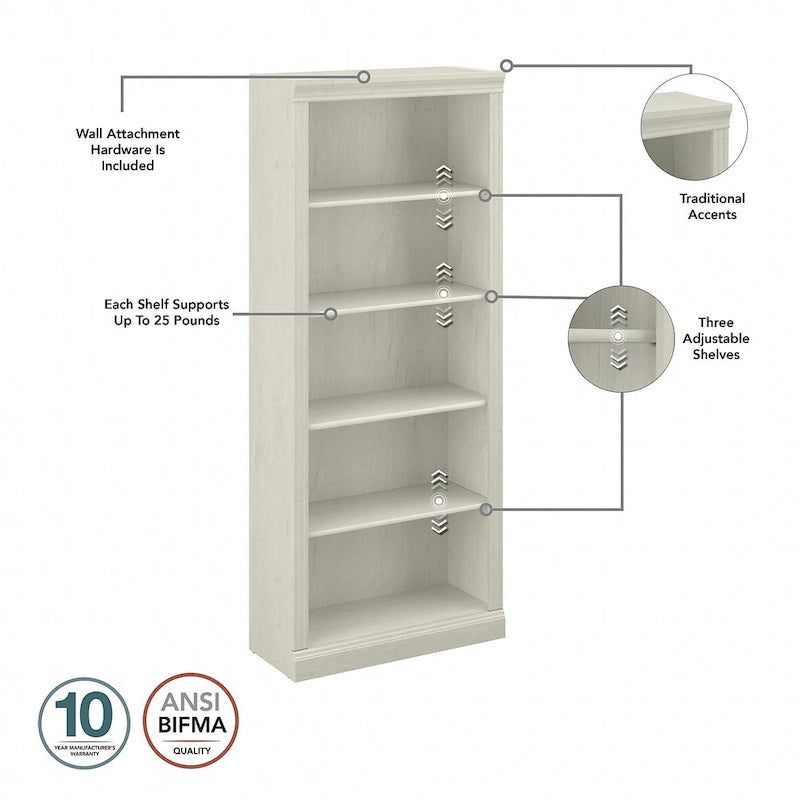 Saratoga Executive Desk, File Cabinet and Bookcases by Bush Furniture