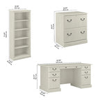 Saratoga Executive Desk, File Cabinet and Bookcases by Bush Furniture