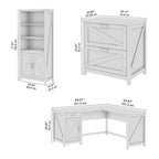 Knoxville 60W L-Desk with File Cabinet and Bookcase by Bush Furniture