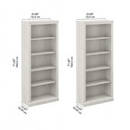 Saratoga Tall 5 Shelf Bookcase - Set of 2 by Bush Furniture