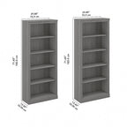 Saratoga Tall 5 Shelf Bookcase - Set of 2 by Bush Furniture
