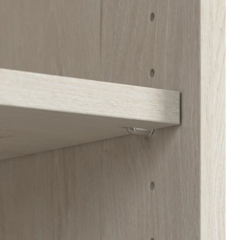 Lennox Farmhouse 5 Shelf Bookcase with Glass Doors by Bush Furniture