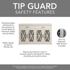 Lennox 60W Sideboard Buffet Cabinet with Drawers by Bush Furniture