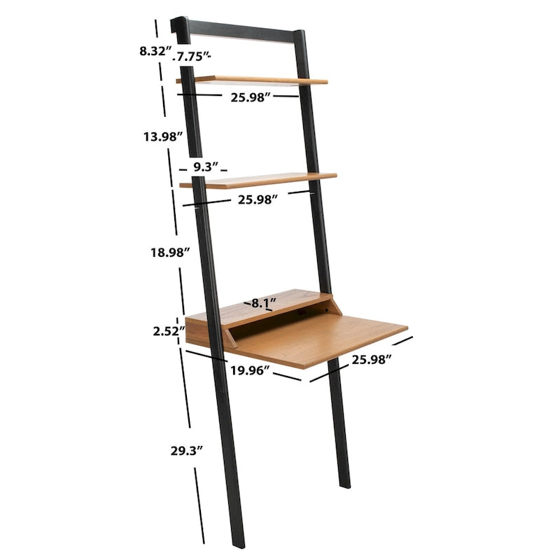 SAFAVIEH Leoma 2-Shelf Leaning Desk