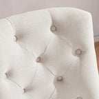 Upholstered Swivel Desk Chair, Armless Home Office Chair, Adjustable Height Computer Chair with Wheels for Study