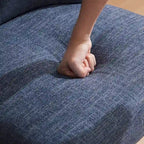 Upholstered Swivel Desk Chair, Armless Home Office Chair, Adjustable Height Computer Chair with Wheels for Study