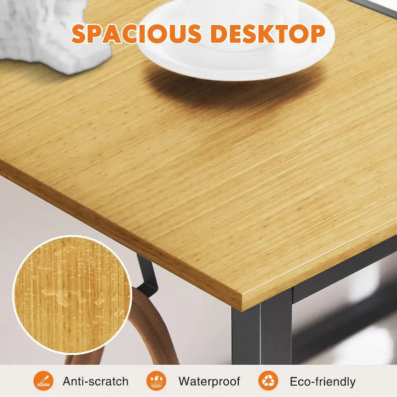 Modern Computer Office Desk with Storage Bag and Headphone Hook for Bedrooms and Study Corners or Small Home Offices