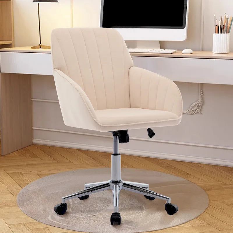 Adjustable Office Chair, Home Bedroom, Ergonomic Swivel Chair, Backrest Seat, Comfortable for Long Sitting