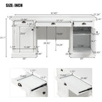 Mid Century Writing Office Desk with Hutch and Open Shelves for Small Home Office or Bedroom Workspaces