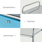 Gymax 4 Drawers Rolling Storage Cart Metal Rack Shelf Home Office - See Details