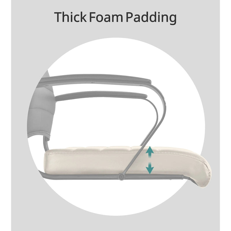 Modern High Back Office Chair Ribbed PU Leather Manager Tilt Conference Room Computer Desk Boss Task Executive Boss