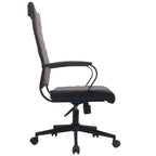 Modern High Back Office Chair Ribbed PU Leather Manager Tilt Conference Room Computer Desk Boss Task Executive Boss
