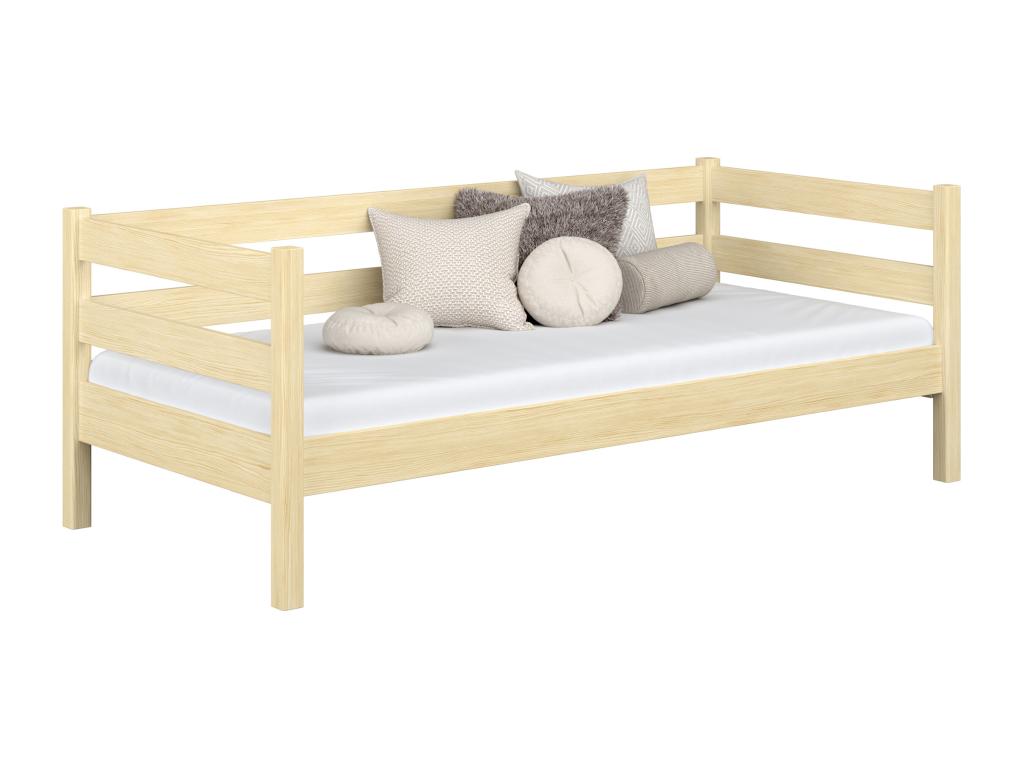 Natural Pine Wood Bed, 100 x 180 cm